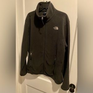 Mens large North face fleece jacket in black